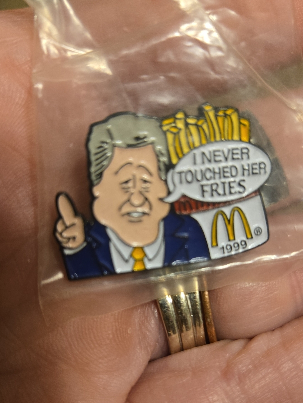 McDonald's Men’s Enamel Pin — Yellow Fries Design